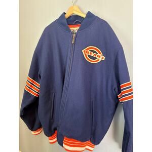 M&N Chicago Bears Wool Quilted Coat SB XX Patch 56 (XXL)